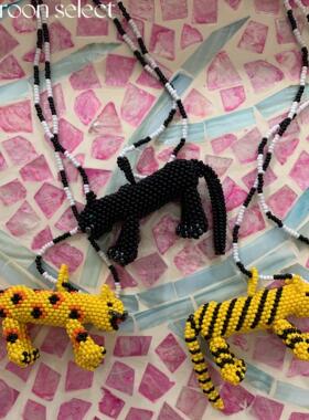 【85折现货】 哥伦比亚 Pajara Pinta手作串珠编织项链动物植物