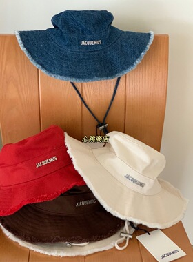 【55折现货】 Jacquemus Le Bob 帆布抽绳调节渔夫/棒球帽