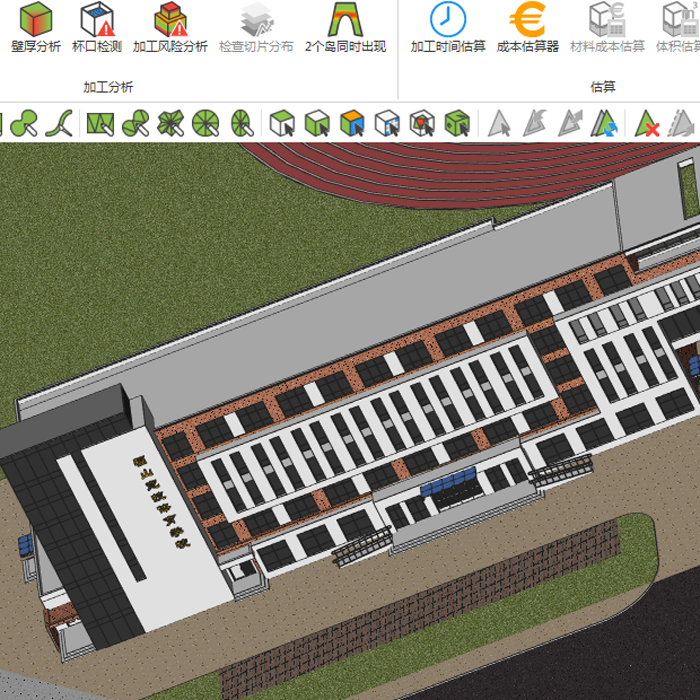 学校教学楼建筑模型图01200612