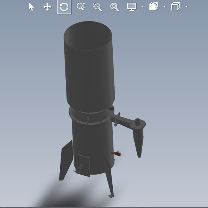 下吸式气化炉设计模型图纸01200706