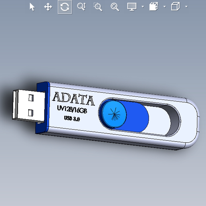 u盘设计模型图纸01200609