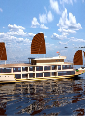 豪华游船三维模型图纸01201012