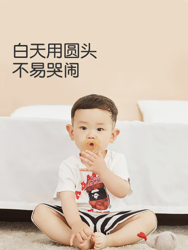 宝宝全硅胶婴儿安抚奶嘴0-6-18个月超软新生儿安慰安睡2个装