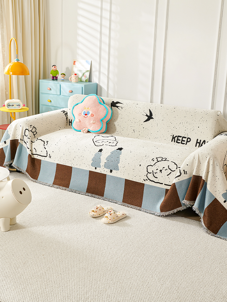 雪尼尔沙发巾一整张全盖沙发套罩2025新款四季通用全包防猫抓盖布