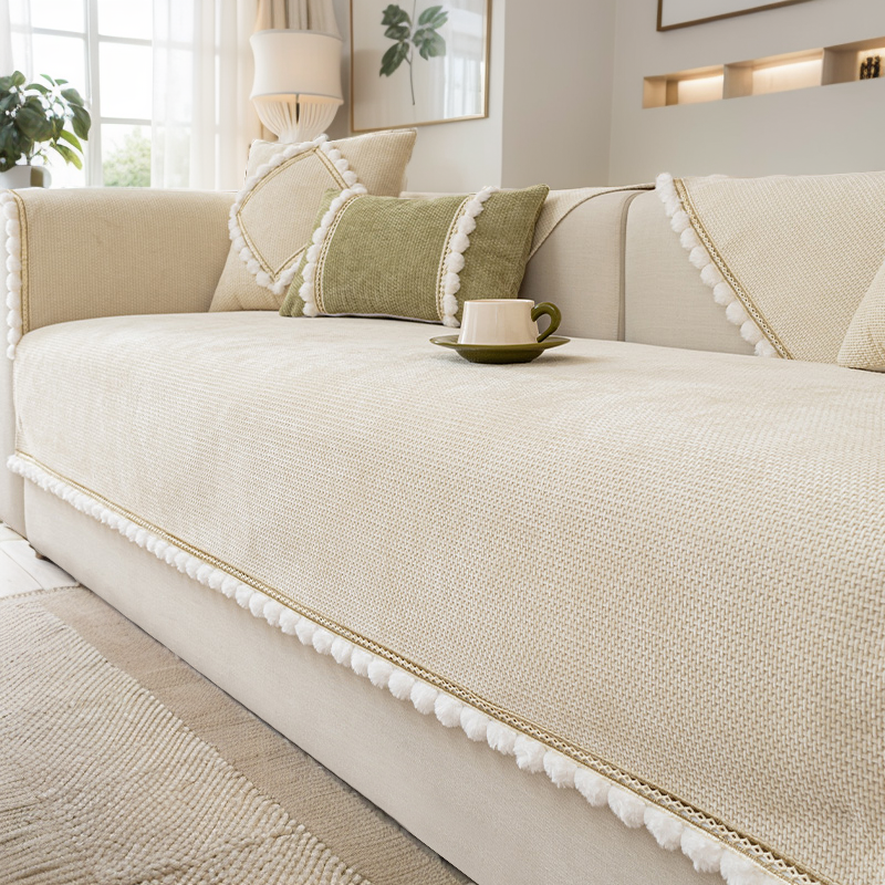 雪尼尔沙发垫防滑简约现代坐垫子