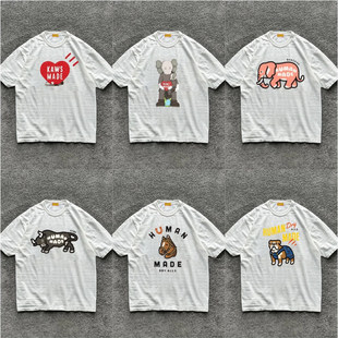 现货 HUMAN MADE 26SS夏日新款竹节棉圆领印花