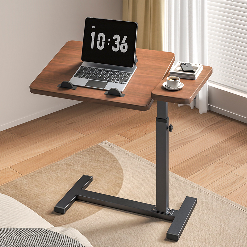 边桌升降电脑桌可折叠带轮简易