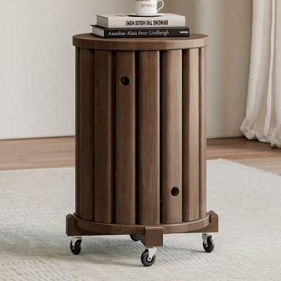 实木凳子可叠放家用叠叠乐带滑轮收纳堆叠凳客人备用凳新中式圆凳