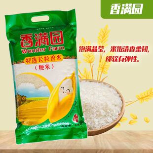 香满园特选长粒香大米5kg/袋 东北大米粳米家用口感劲道餐饮10斤