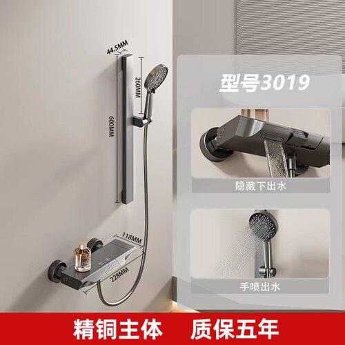 简易分体式全铜淋浴花洒套装