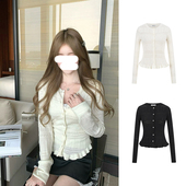 MosesQueen魔西女王镂空针织开衫 2025秋修身 收腰上衣吊带两件套