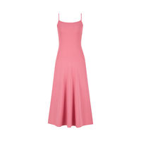 MosesQueen Raspberry Red stylish waist-cinching halter dress, slimming and form-fitting base long dress thumbnail 3