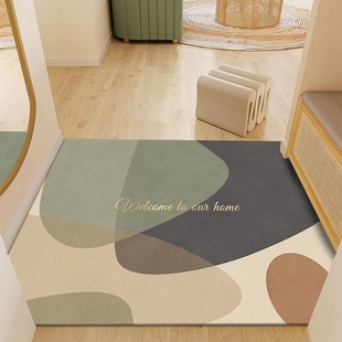 皮革入户门地垫绿色地毯门垫进门pvc可擦洗防滑脚垫入门门口垫子