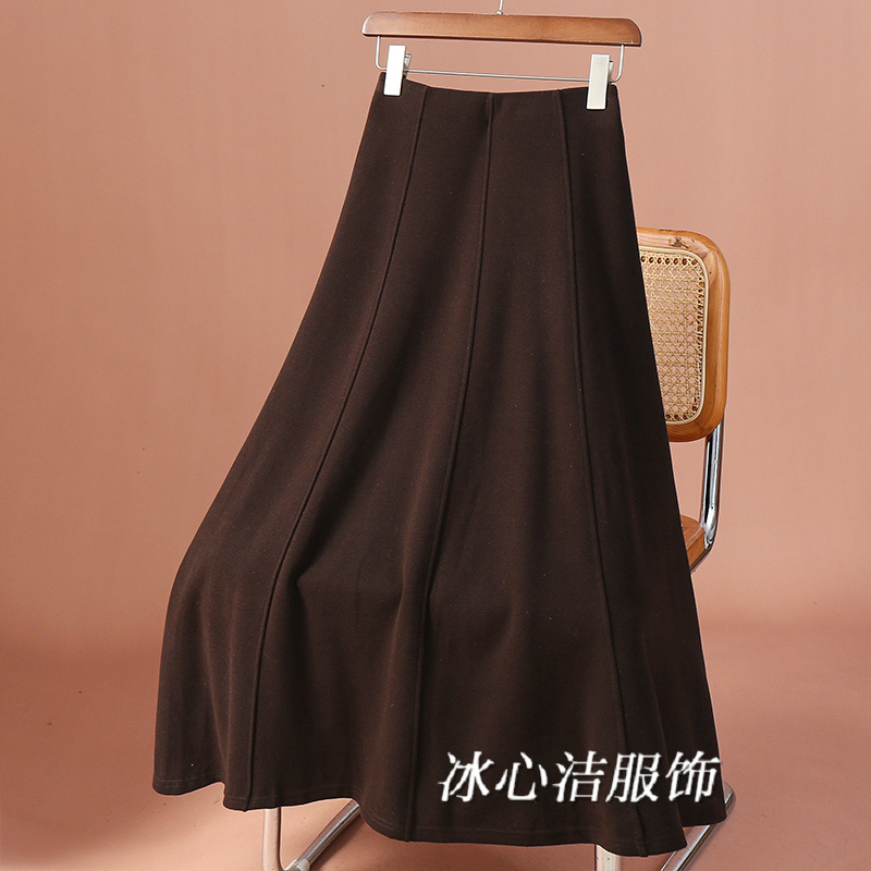 气质八片式加厚毛呢半身裙