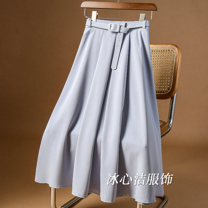 高级感垂坠感西装裙半身裙女冬季2024新款小个子A字裙子半裙长裙