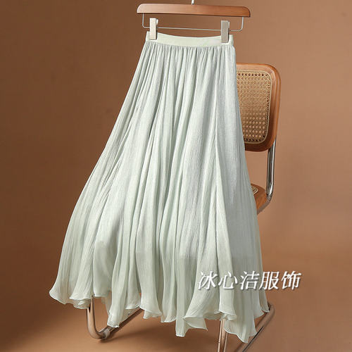 高货！高腰显瘦珠光纱A字半裙