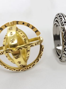 爆款德国天文球戒指项链欧美翻转