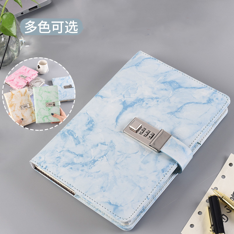 多功能密码笔记本 韩国创意小清新男女学生文具日记本 加厚带锁笔