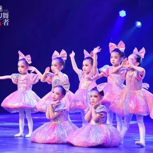 儿童演出服蓬蓬裙彩虹裙公主裙