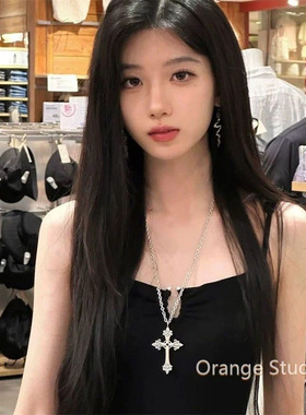 小众设计insbm同款银色十字架