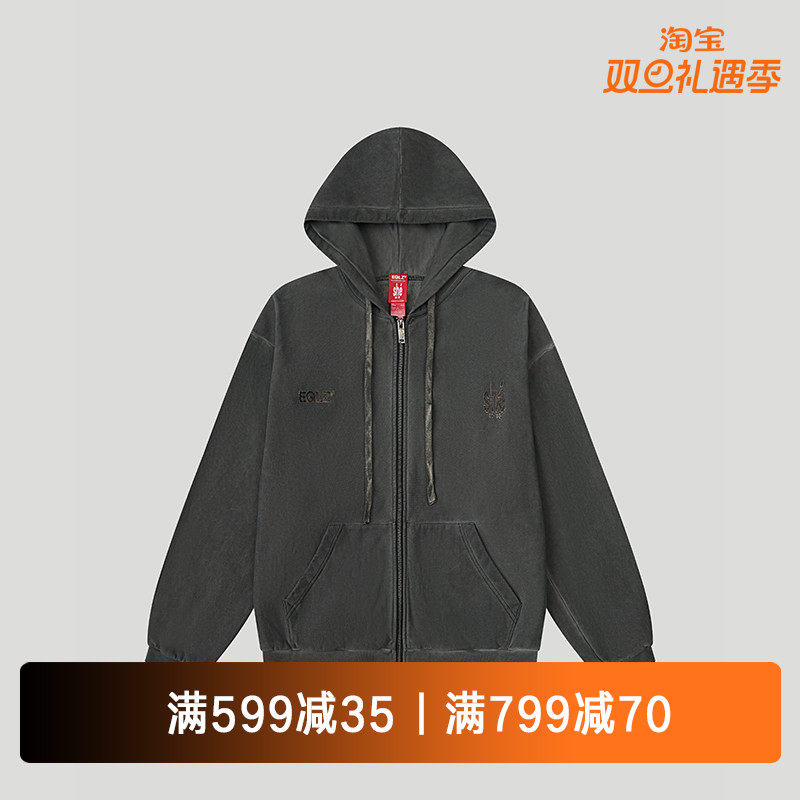 eqlz运动套头帽衫男女无中生有