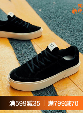 EQLZ义阔官方FAULT美式风板鞋男款黑色休闲鞋子男耐磨无中生有