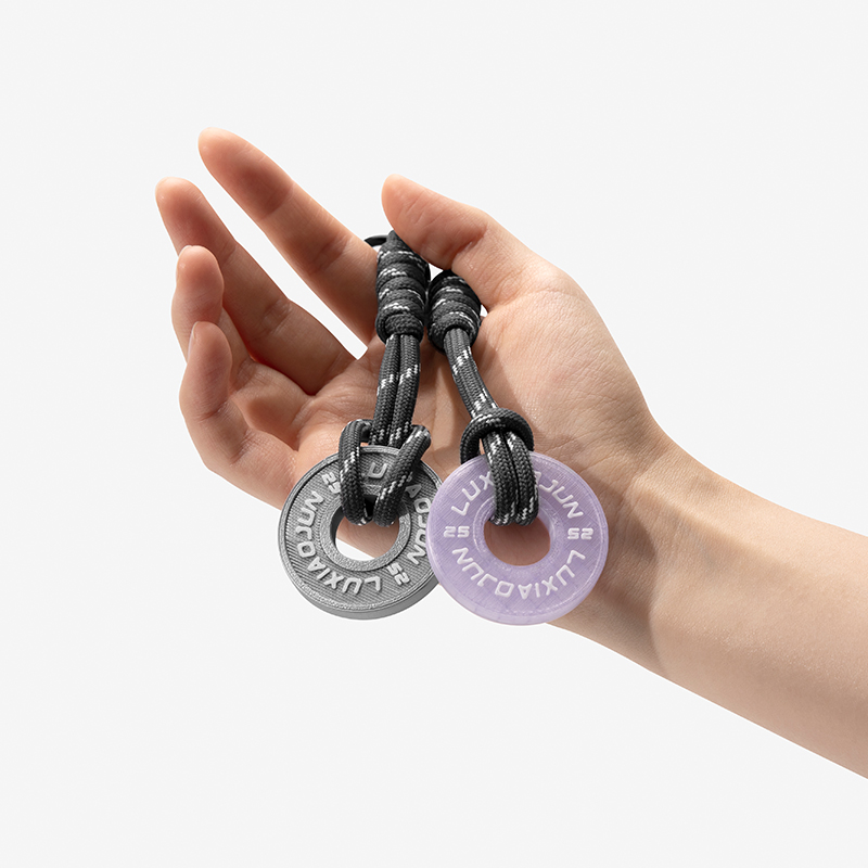 LUXIAOJUN圆环杠铃片挂件钥匙扣背包小挂饰健身装饰周边吕小军