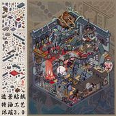 沐瑶3.0古墓摸金 绝唱造景贴微恐系列微缩场景DIY解压景观贴贴画