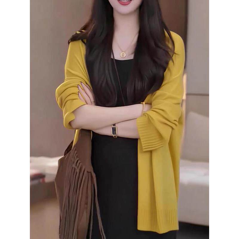 上衣宽松风薄款早春休闲韩版胖气质大码MM慵懒欧货2026开衫女针织