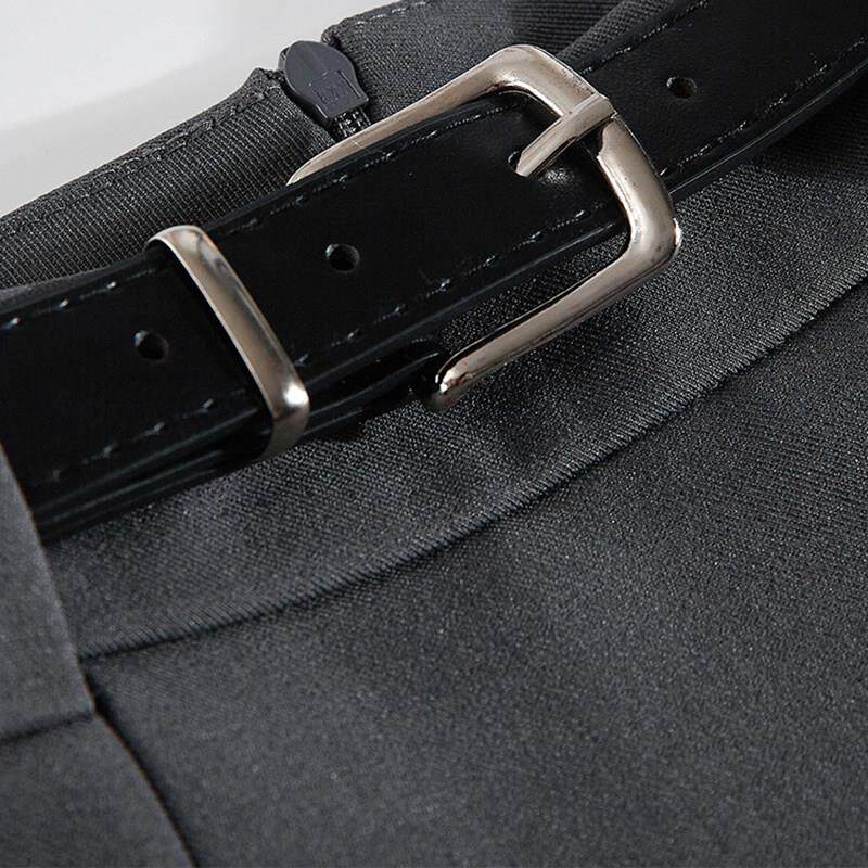 中长a新款百褶裙年高腰西装字女2026灰色垂感显瘦春夏半身裙裙子