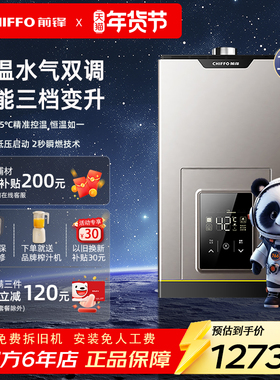 前锋燃气热水器水气双调L01R 13L天然气恒温微火苗家用强排式恒温