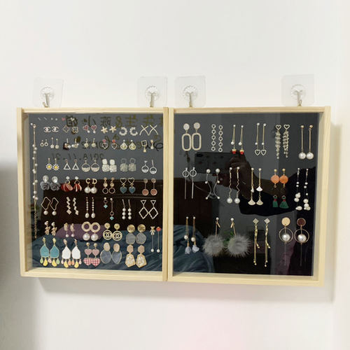 实木防尘家用挂墙展示架子