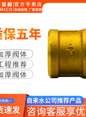 埃美柯黄铜内丝接头配件铜头 水龙头下水管螺纹直通连接快拧4分15