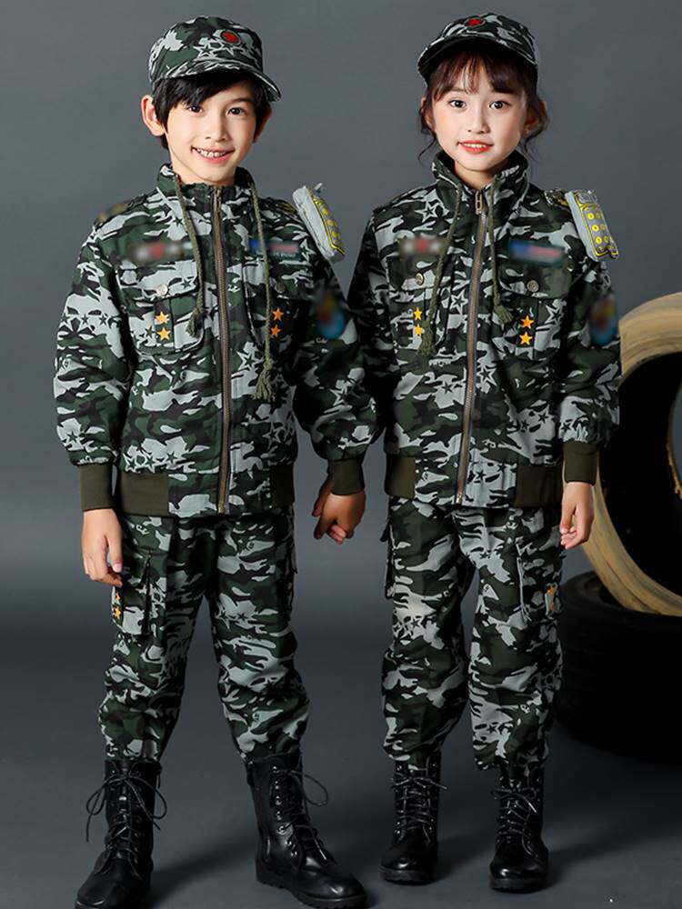 迷彩服套装儿童秋款男童特种兵军训服幼儿演出服小学生军装春秋装