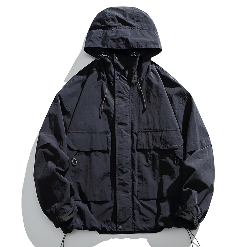 新款户外登山多口袋防水防风上衣