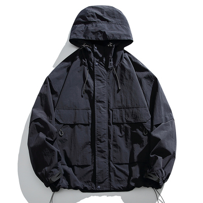 新款户外登山多口袋防水防风上衣