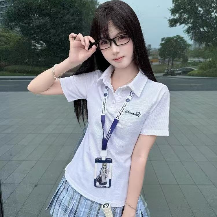 夏季JK制服短袖女学生刺绣衬衫