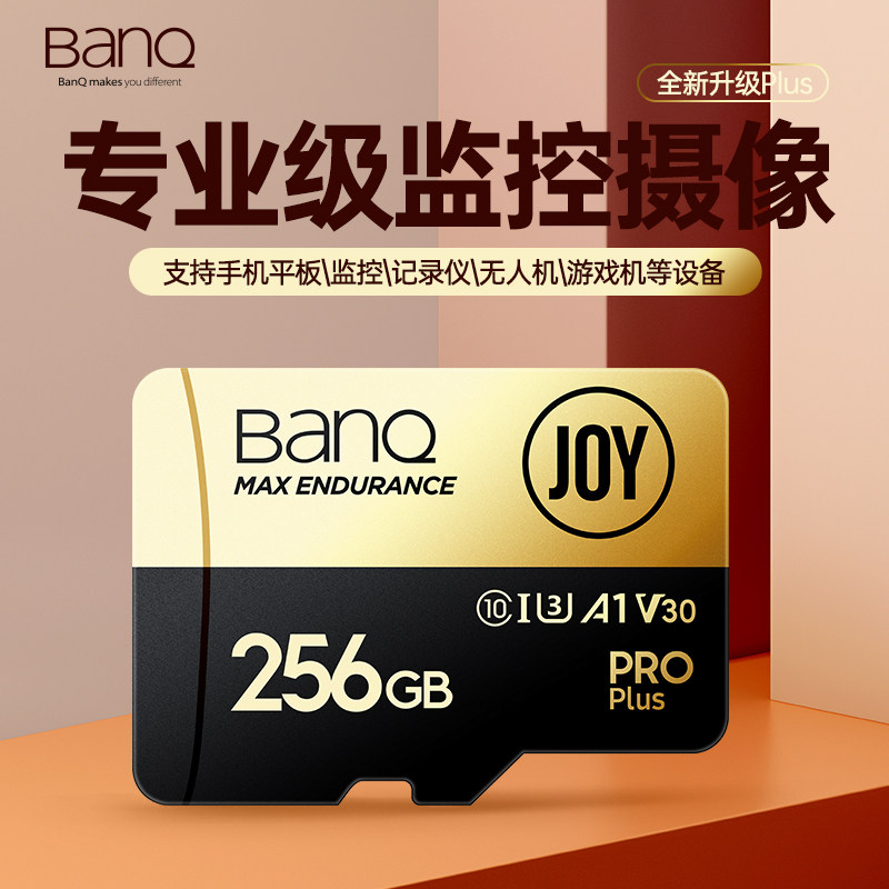 banq&JOY金卡 256GB TF存储卡 U3 V30 4K手机平板行车记录仪&监控怎么看?