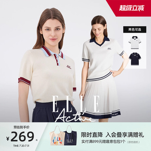 polo针织衫 Active户外穿搭miu系运动短袖 轻氧夏日感 t恤 ELLE