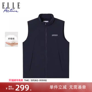 冬季 马甲2025新款 保暖背心外套户外休闲立领棉服 Active男士 ELLE