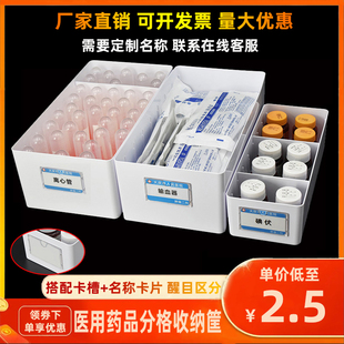医疗备用药品液体收纳盒存放盒输液筐桌面整理床号牌物医院6s管理