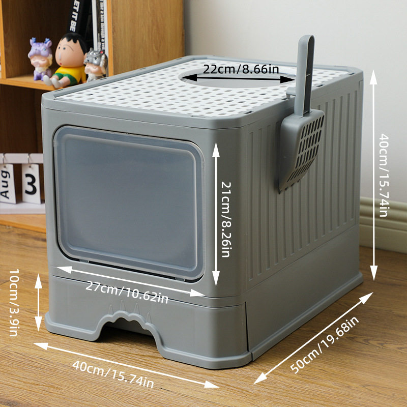 LARGE Cat litter box 全封闭猫砂盆抽屉式防外溅猫厕所