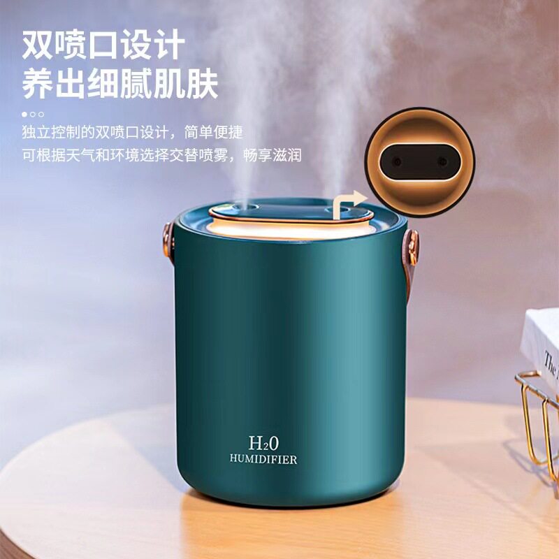 双喷加湿器大雾量家用卧室静音桌面大容量夜灯空气孕妇婴儿可用