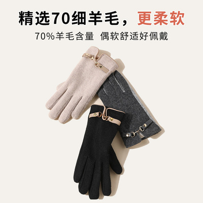 2024冬季保暖手套加绒加厚学生防寒骑行手套女士秋冬款骑车手套
