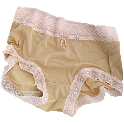 灰常好看的！裸感速干内裤女士性感超薄冰丝润滑蕾丝边三角裤包臀