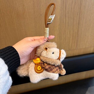 原创红色元宝毛绒小马挂件钥匙扣马上有钱包包挂饰玩偶马年吉祥物