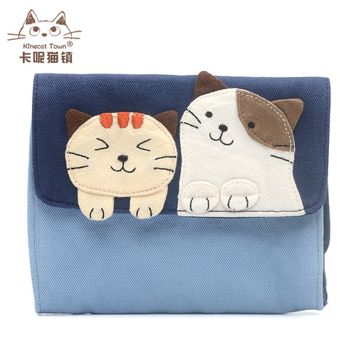 纯猫纯棉布艺拼布可爱卡通小巧