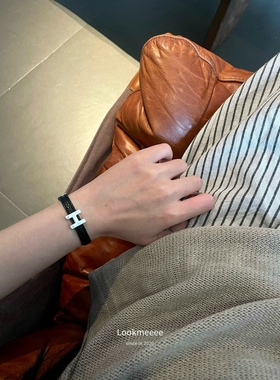 韩国博主同款ins高级质感皮质字母项链choker手链女包邮