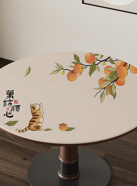 圆桌布防水防油免洗布罩套