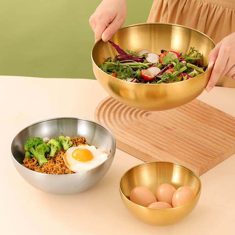 韩式不锈钢冷面碗家用拌饭碗蔬菜水果沙拉碗螺蛳粉碗专用韩国餐具,餐饮具,碗,淘宝优惠券,粉丝福利购,淘宝优惠卷